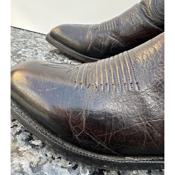 LUCCHESE T3203S4 Red Black Cowboy Western Boots Men’s Size 10 D main image 6